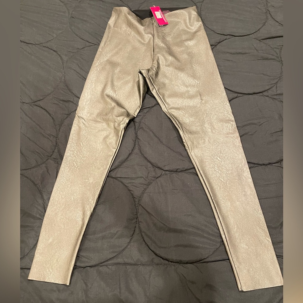 Commando vegan leather pants metallic gray L-XL